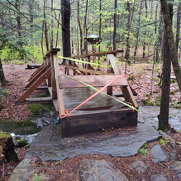 a picture of the damaged bridge on White Brook Road